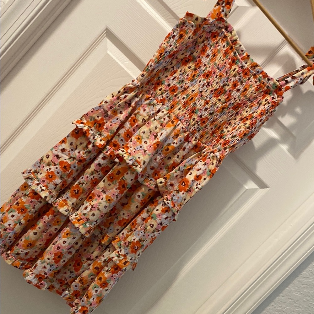 Altar'd : State Orange Red Sundress Sleeveless Mini